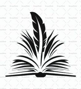 Offenes Buch und Feder